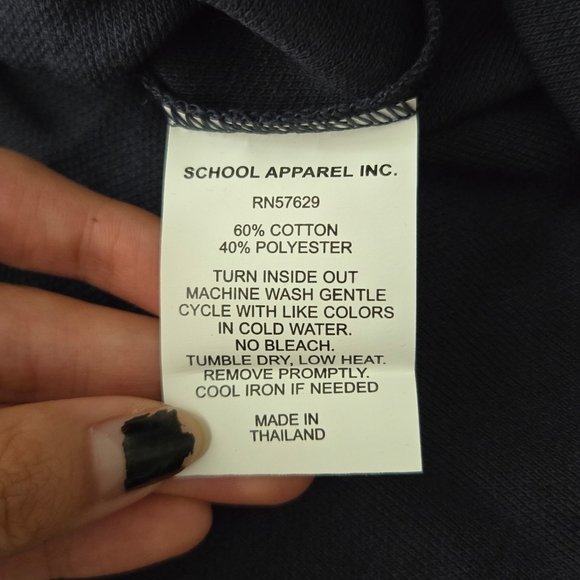 Flynn OHara UNIFORMS. Long Sleeve Polo. Dark Navy. Size Youth Small. New - Picture 5 of 7